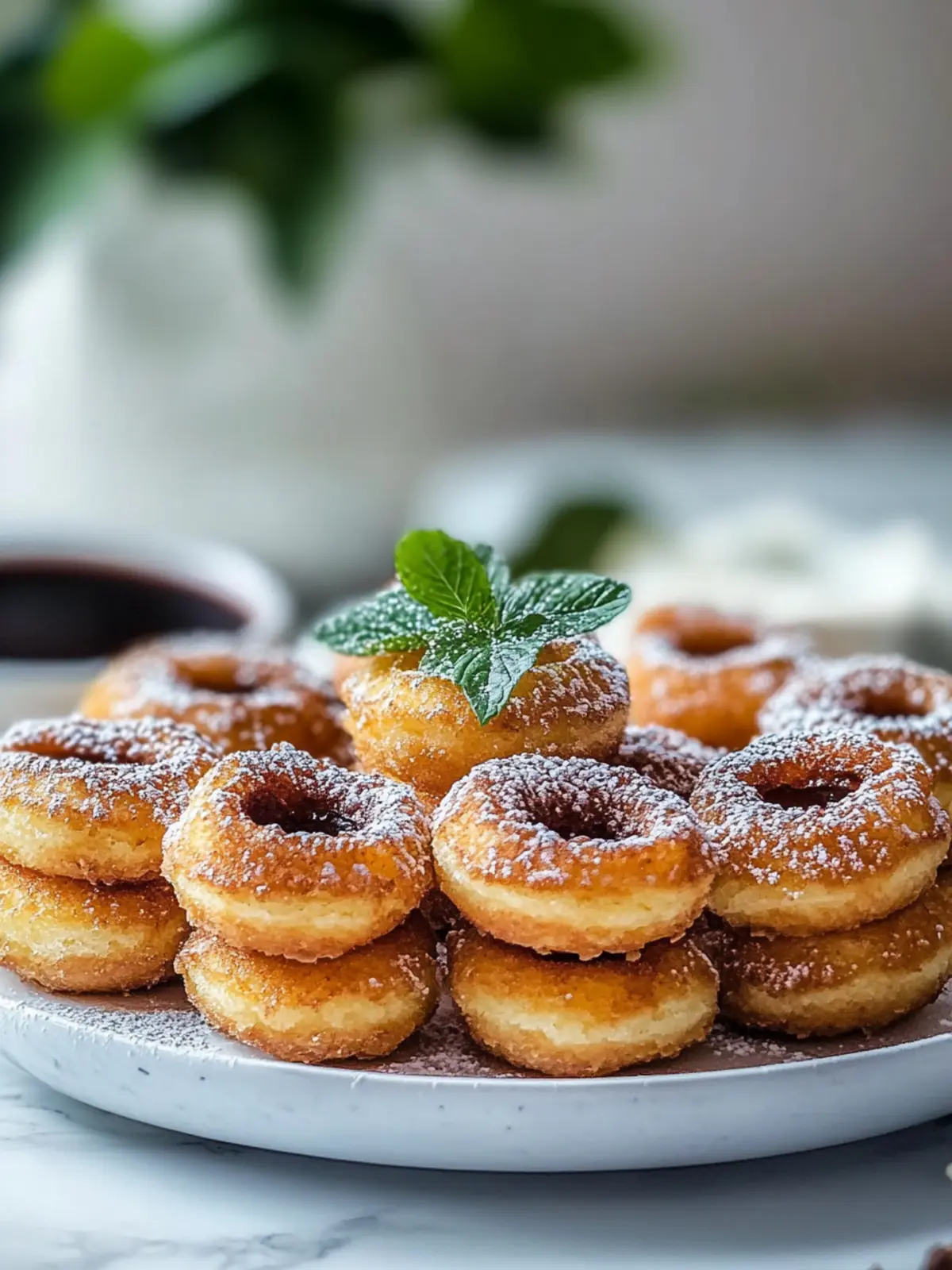 Mini Spanische Churro-Pfannkuchen Bissen für ein fluffiges Frühstück 3 Mini Spanische Churro-Pfannkuchen Bissen für Frühstück & Brunch