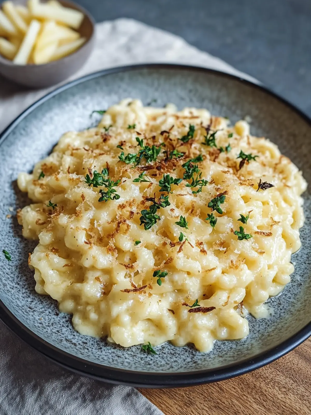 Käse-Spätzle mit gerösteten Zwiebeln – Herzhaft und einfach lecker 3 Käse-Spätzle mit gerösteten Zwiebeln