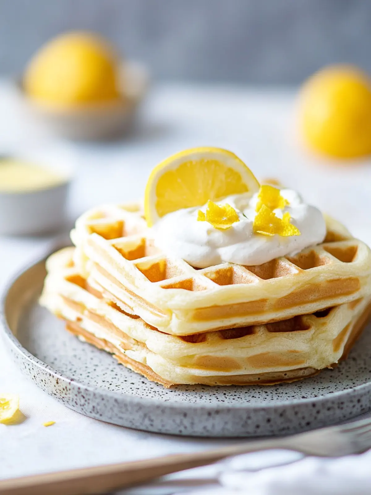 Zitronen-Mohnsamen-Waffeln: Leichte Genussmomente zum Frühstück 3 Zitronen-Mohnsamen-Waffeln