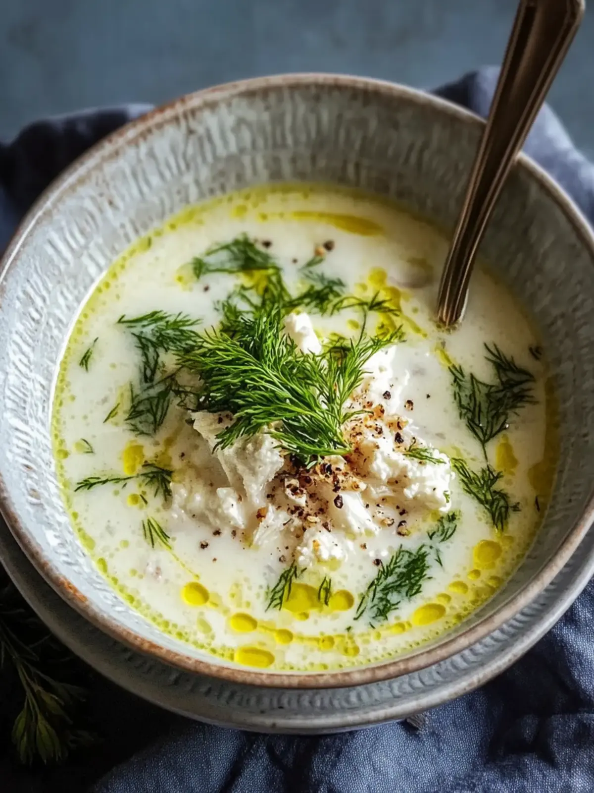 Cremige würzige griechische Avgolemono-Suppe für Gemütlichkeit 2 Cremige würzige griechische Avgolemono-Suppe