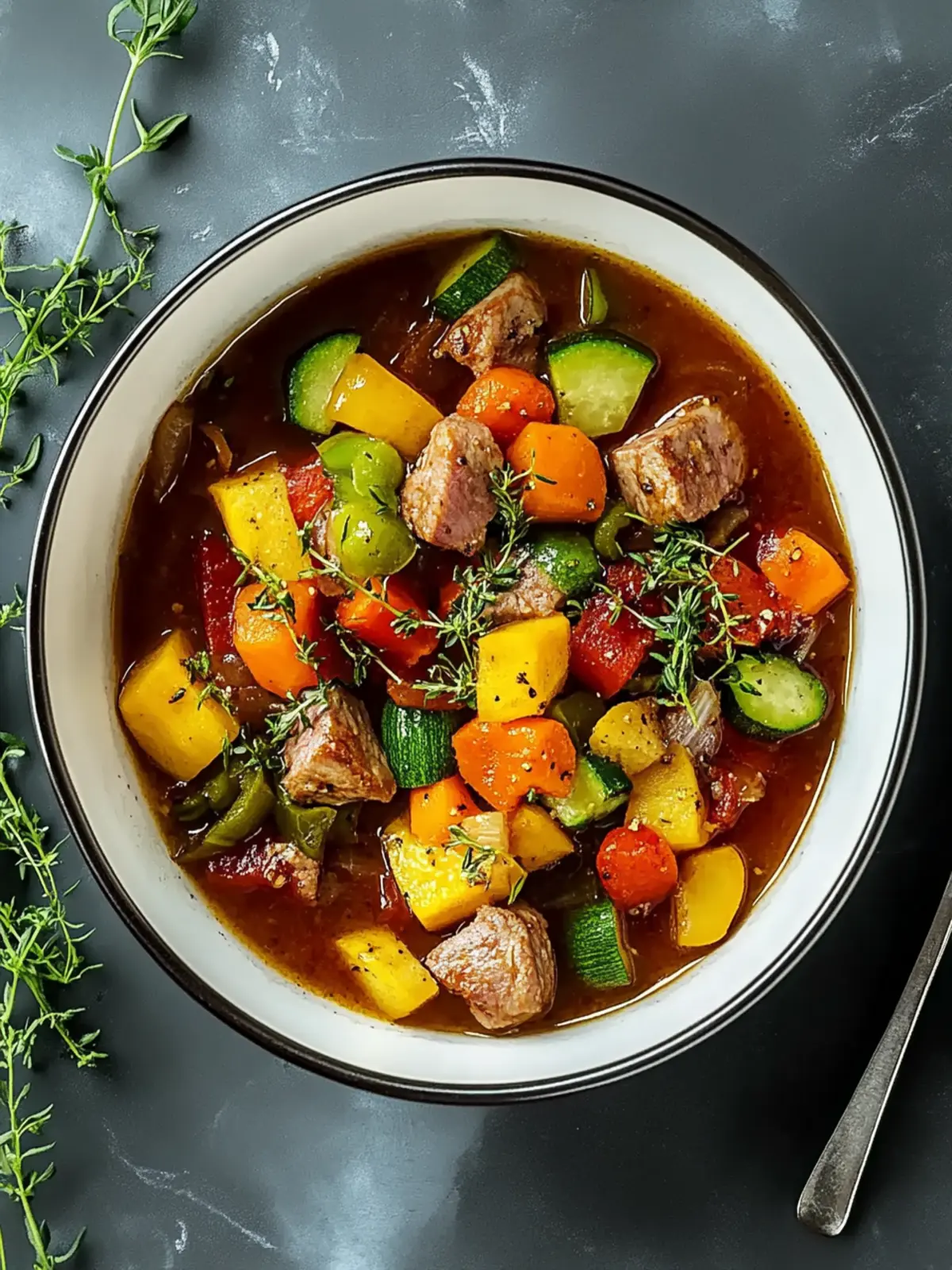 Herzhafter Instant Pot Rindfleisch-Eintopf mit Gemüse