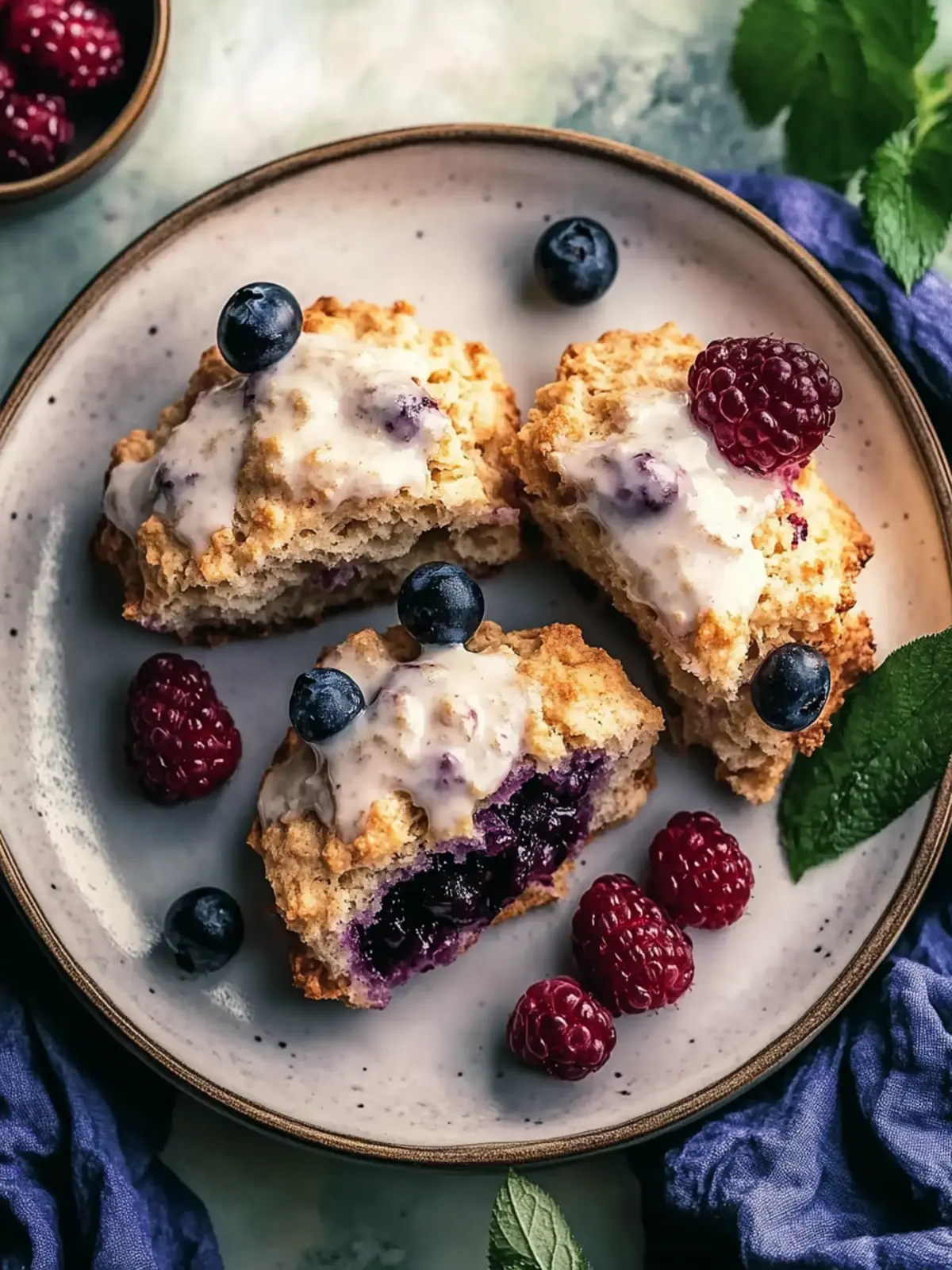 Vegane Blaubeer-Scones: Schnelles Frühstück für Genießer 5 Vegane Blaubeer-Scones