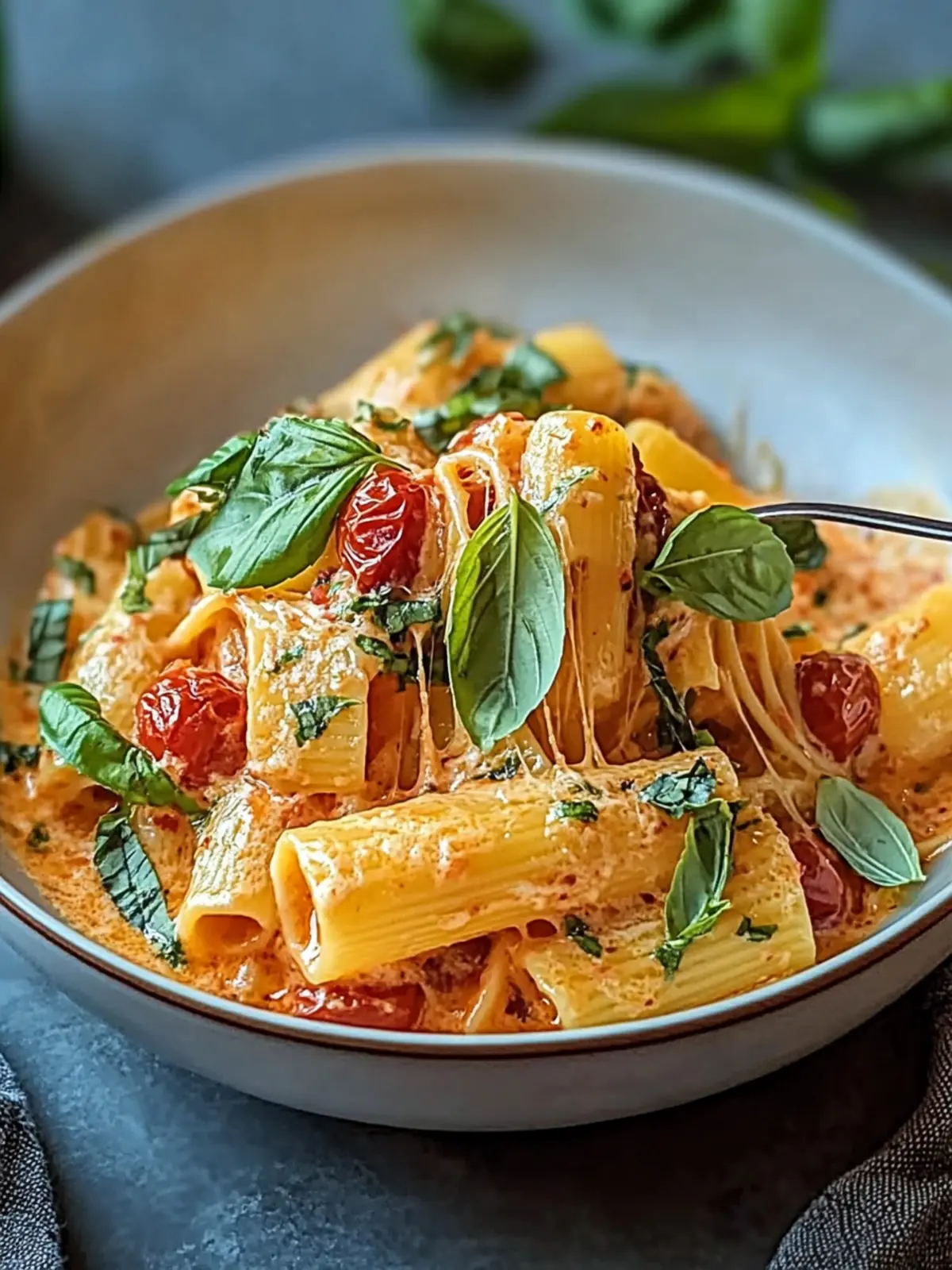 Cremige Tomaten-Knoblauch-Pasta