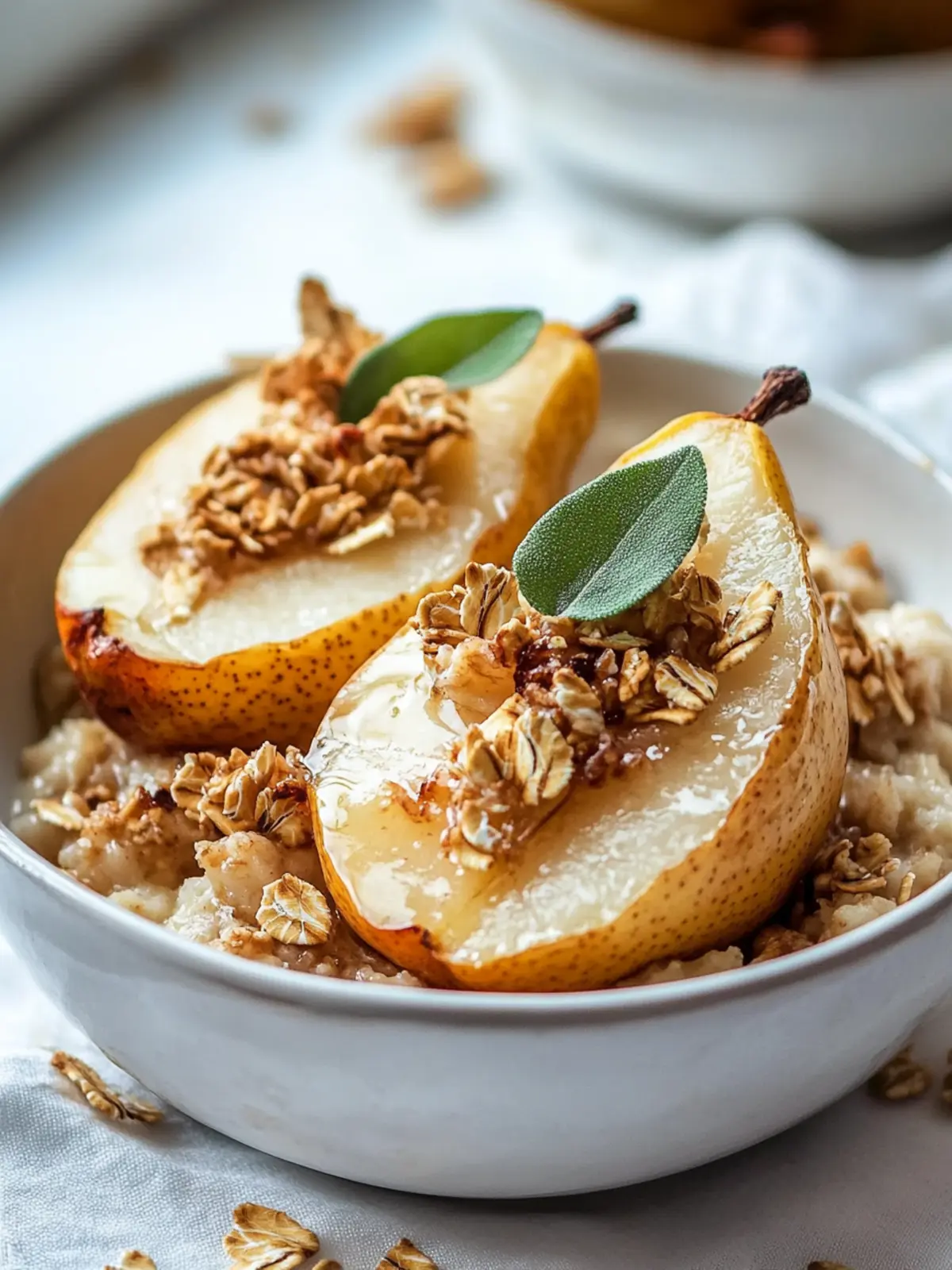 Baked Pears with Oats – Gesund und Köstlich für dein Frühstück 2 Baked pears with oats