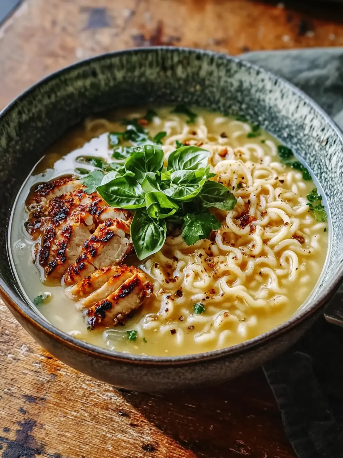 Ingwer Knoblauch Hühnernudelsuppe