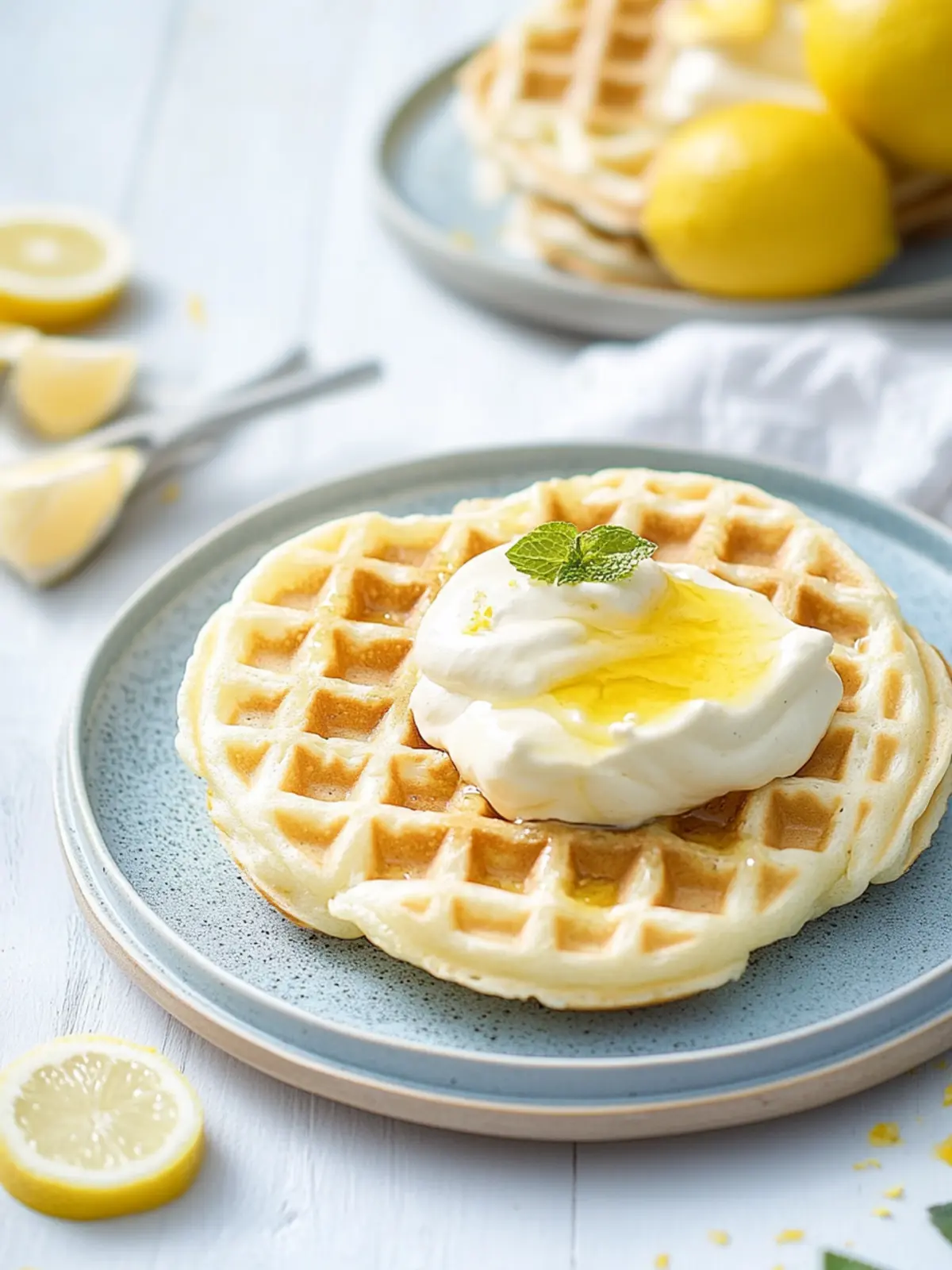 Zitronen-Mohnsamen-Waffeln: Leichte Genussmomente zum Frühstück 4 Zitronen-Mohnsamen-Waffeln