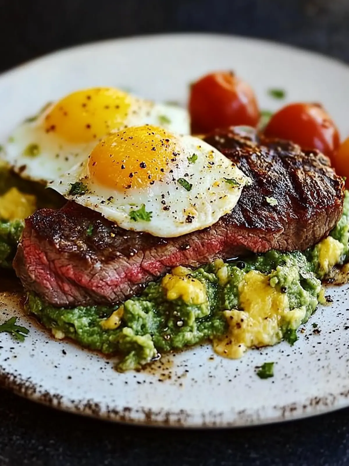 Frühstücksflanksteak und Eier mit Guacamole für einen Energiekick 3 Frühstücksflanksteak und Eier mit Guacamole