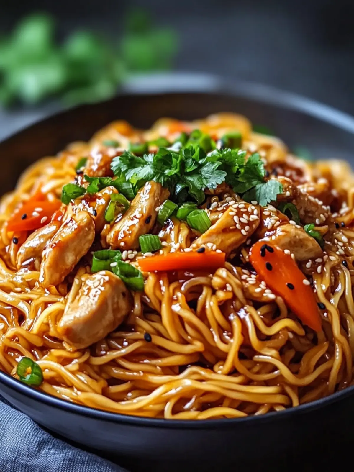 Schnelle aromatische Hähnchen Teriyaki Nudeln für Gourmets 3 Quick aromatic chicken teriyaki noodles for connoisseurs