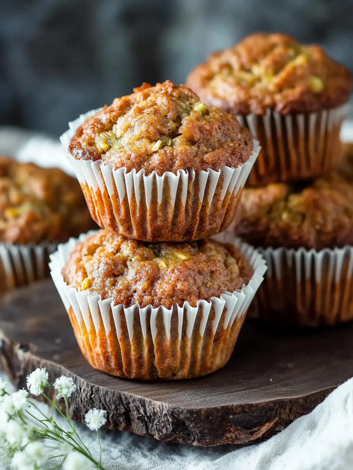 Gesunde Zucchini Apfel Bananen Muffins für jede Tageszeit 3 Zucchini Apfel Bananen Muffins