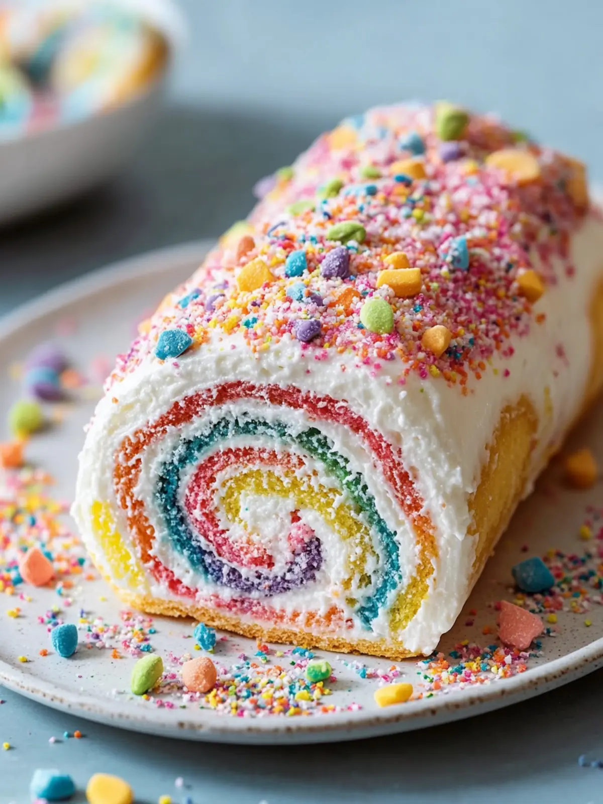 Regenbogensprinkle Rollkuchen: Bunte Freude für jeden Anlass 4 Regenbogensprinkle Rollkuchen