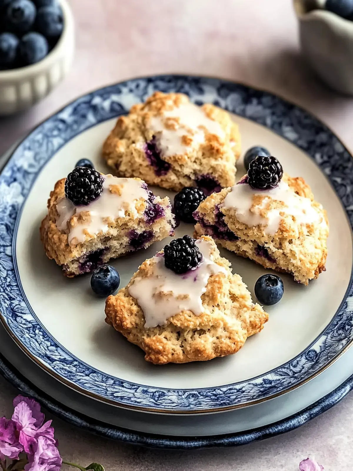 Vegane Blaubeer-Scones: Schnelles Frühstück für Genießer 4 Vegane Blaubeer-Scones
