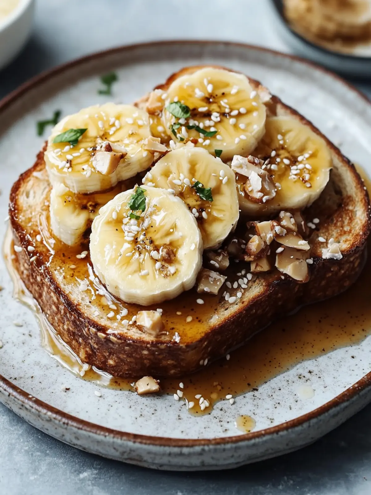 Miso Karamell Bananen French Toast mit geröstetem Kokosnuss für perfekten Brunch 2 Miso Karamell Bananen French Toast mit geröstetem Kokosnuss