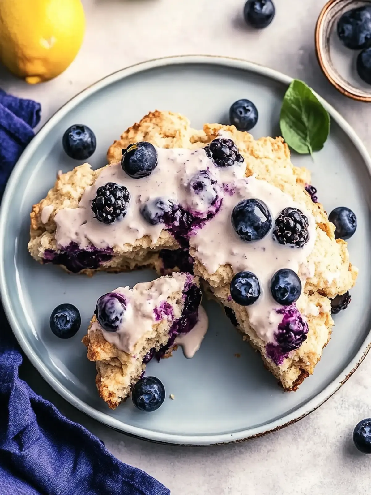 Vegane Blaubeer-Scones: Schnelles Frühstück für Genießer 2 Vegane Blaubeer-Scones