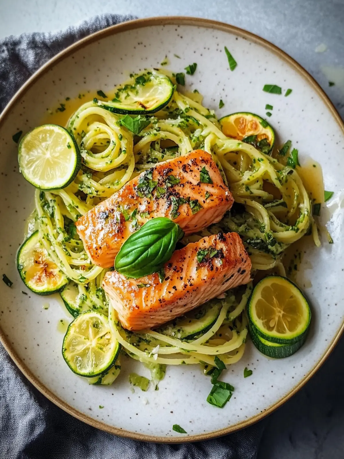 Kräuterlachs auf Zucchini-Nudeln – Gesund und blitzschnell! 4 Kräuterlachs auf Zucchini-Nudeln