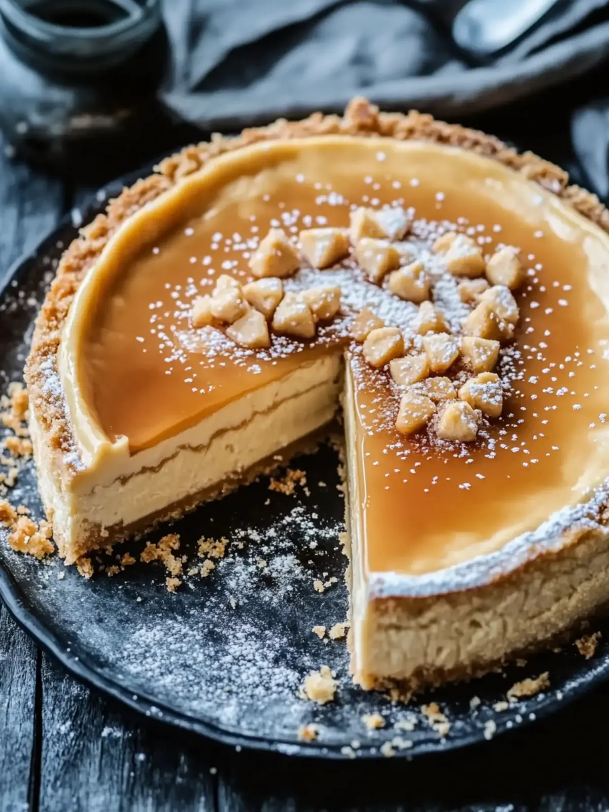Biscoff gesalzener Karamell Käsekuchen
