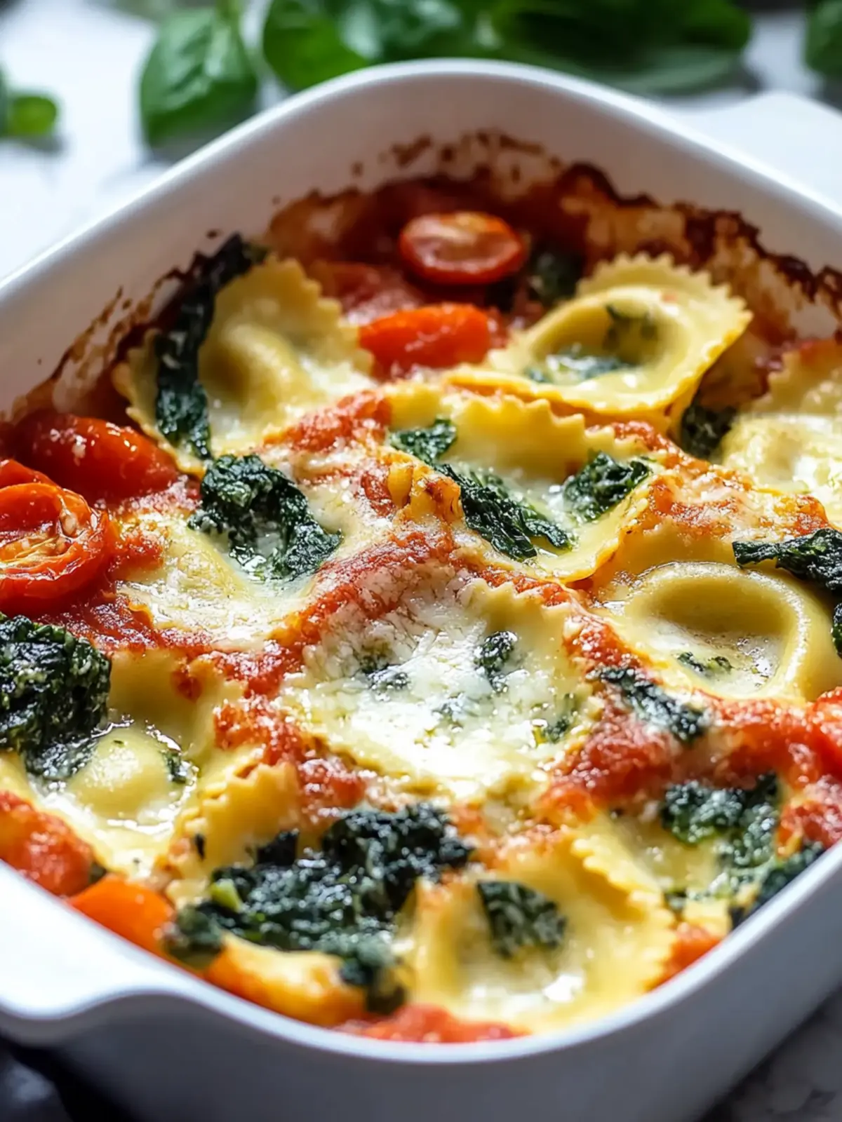 Ravioli Casserole mit Tomaten und Spinat: Schnell & Lecker 5 Ravioli casserole with tomatoes and spinach