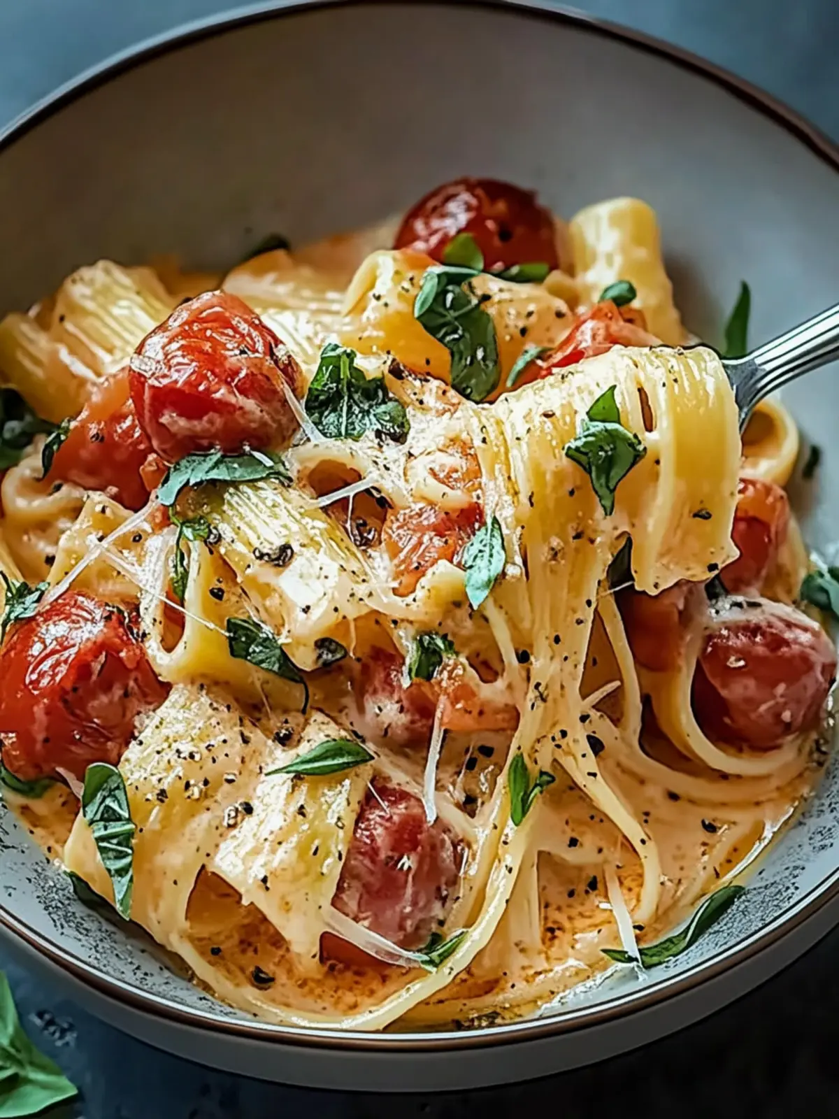 Cremige Tomaten-Knoblauch-Pasta für schnelles Wohlfühlessen 2 Cremige Tomaten-Knoblauch-Pasta