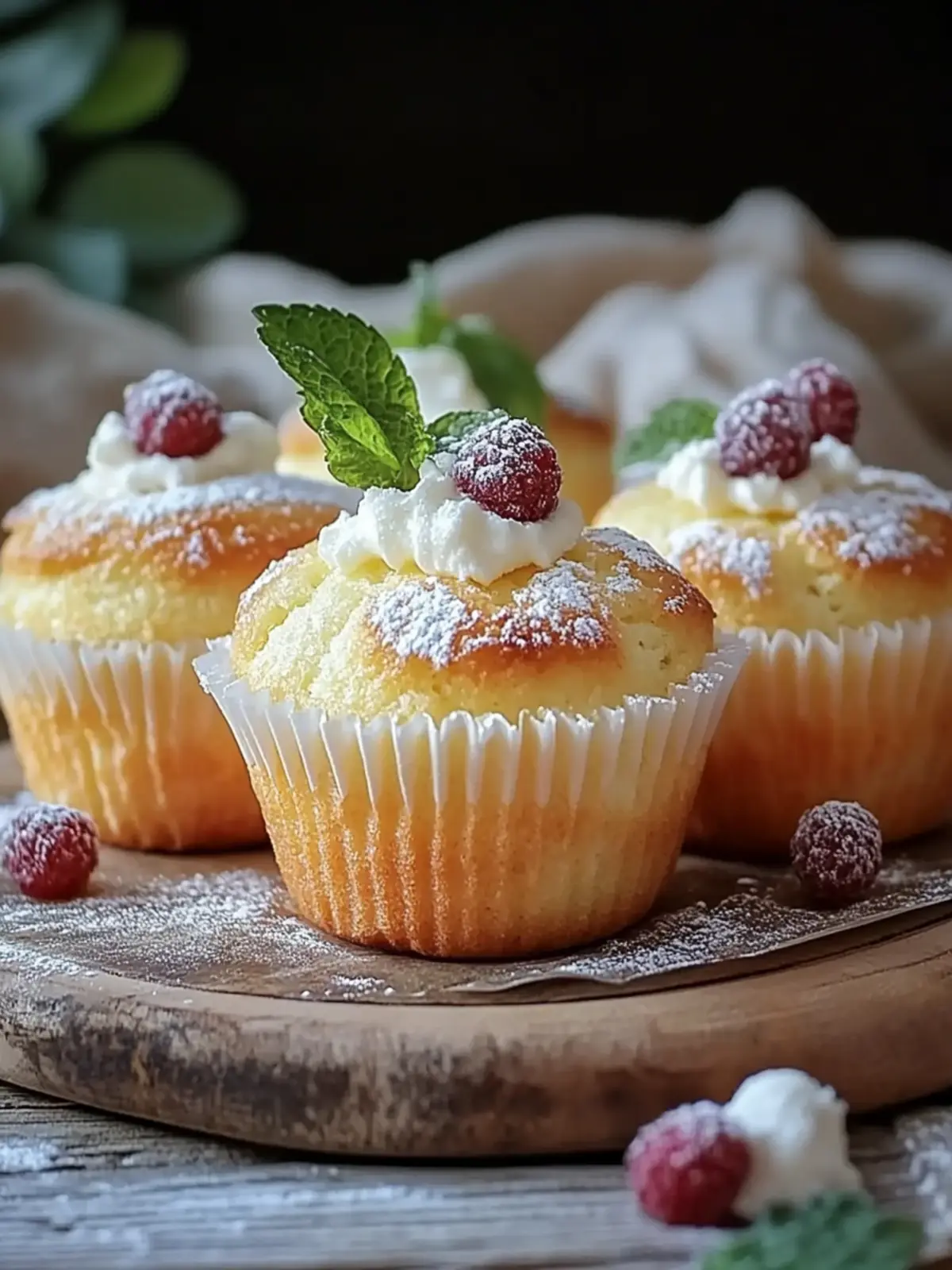 Muffins mit Quark und Vanillepudding