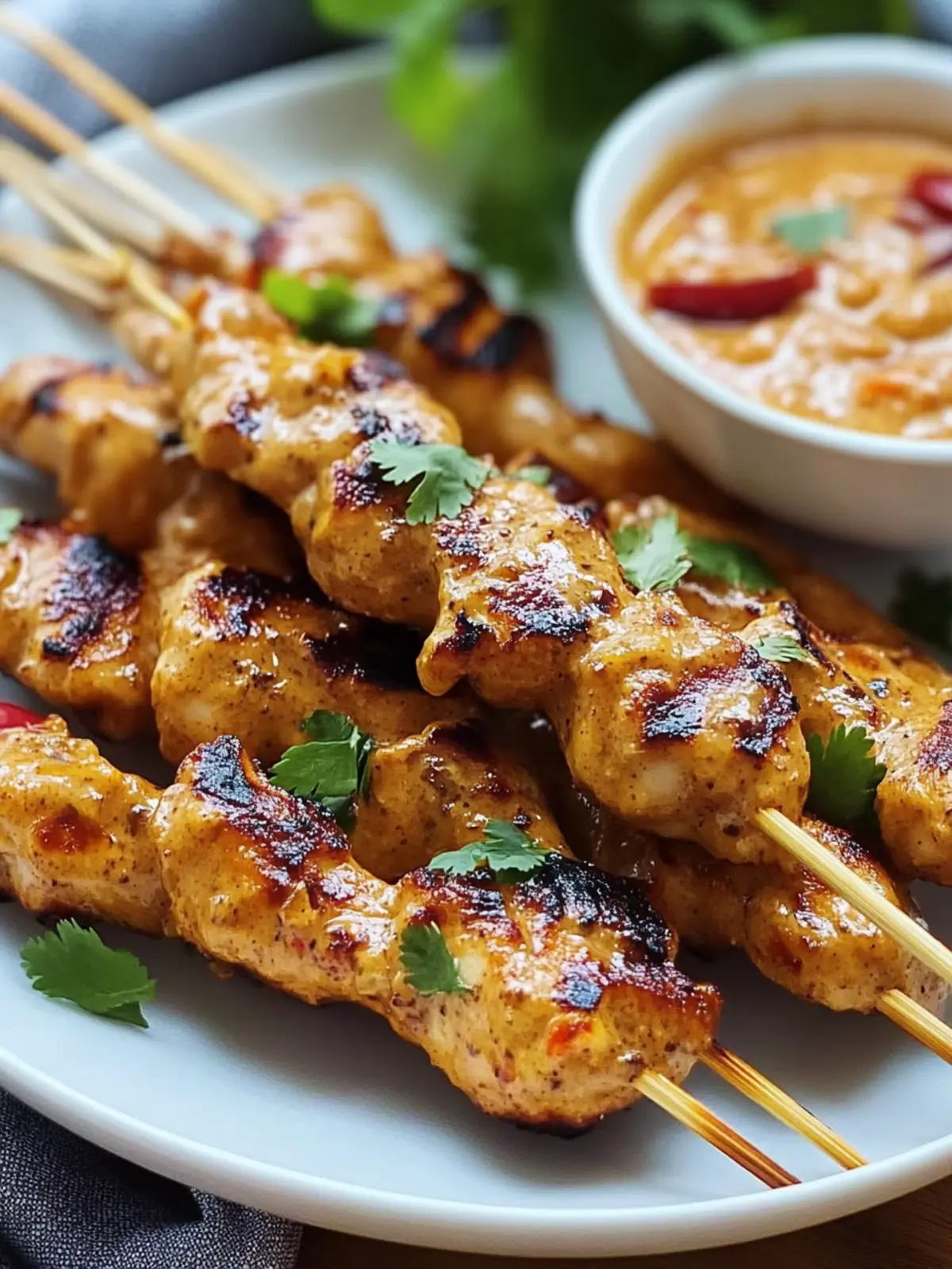 Hähnchen-Satay mit würziger Erdnuss-Dip-Sauce – Genuss pur! 5 Hähnchen-Satay mit würziger Erdnuss-Dip-Sauce