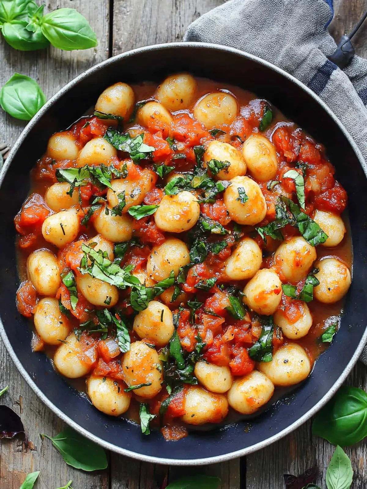 Schnelle Gnocchi mit Tomatensauce für feine Genießer 3 Gnocchi mit Tomatensauce