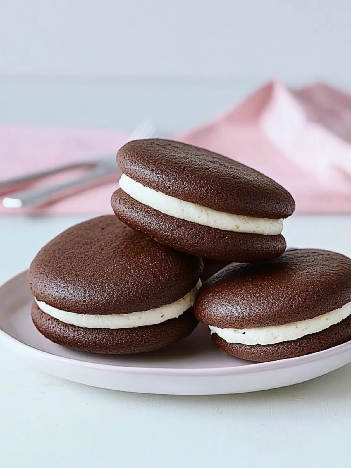 Wer kann diesen köstlichen Whoopie Pies mit Vanillefüllung widerstehen? 3 Whoopie Pies