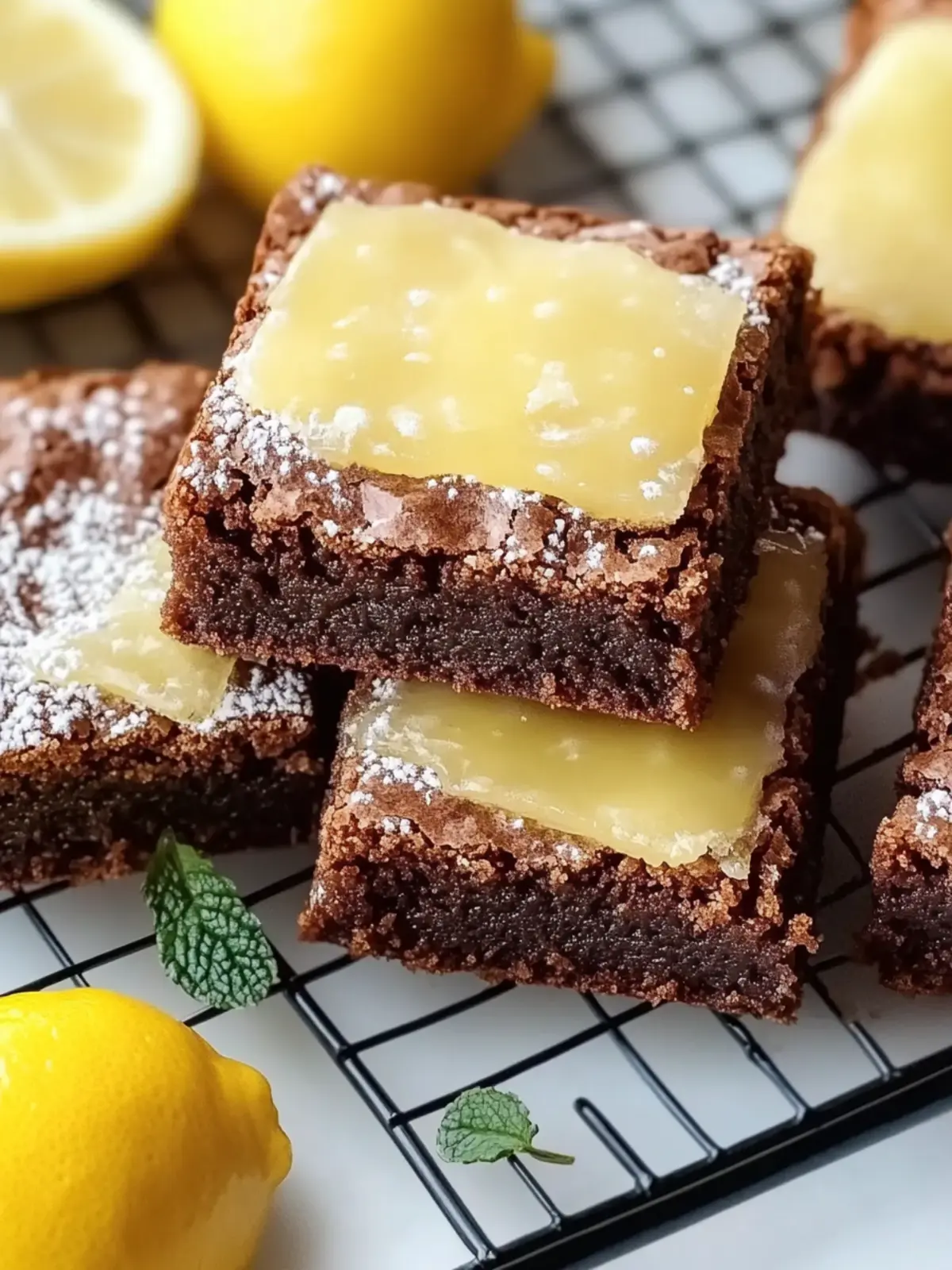 Zitronen-Brownies: Fudgy Leckerbissen mit erfrischendem Twist 4 Zitronen-Brownies