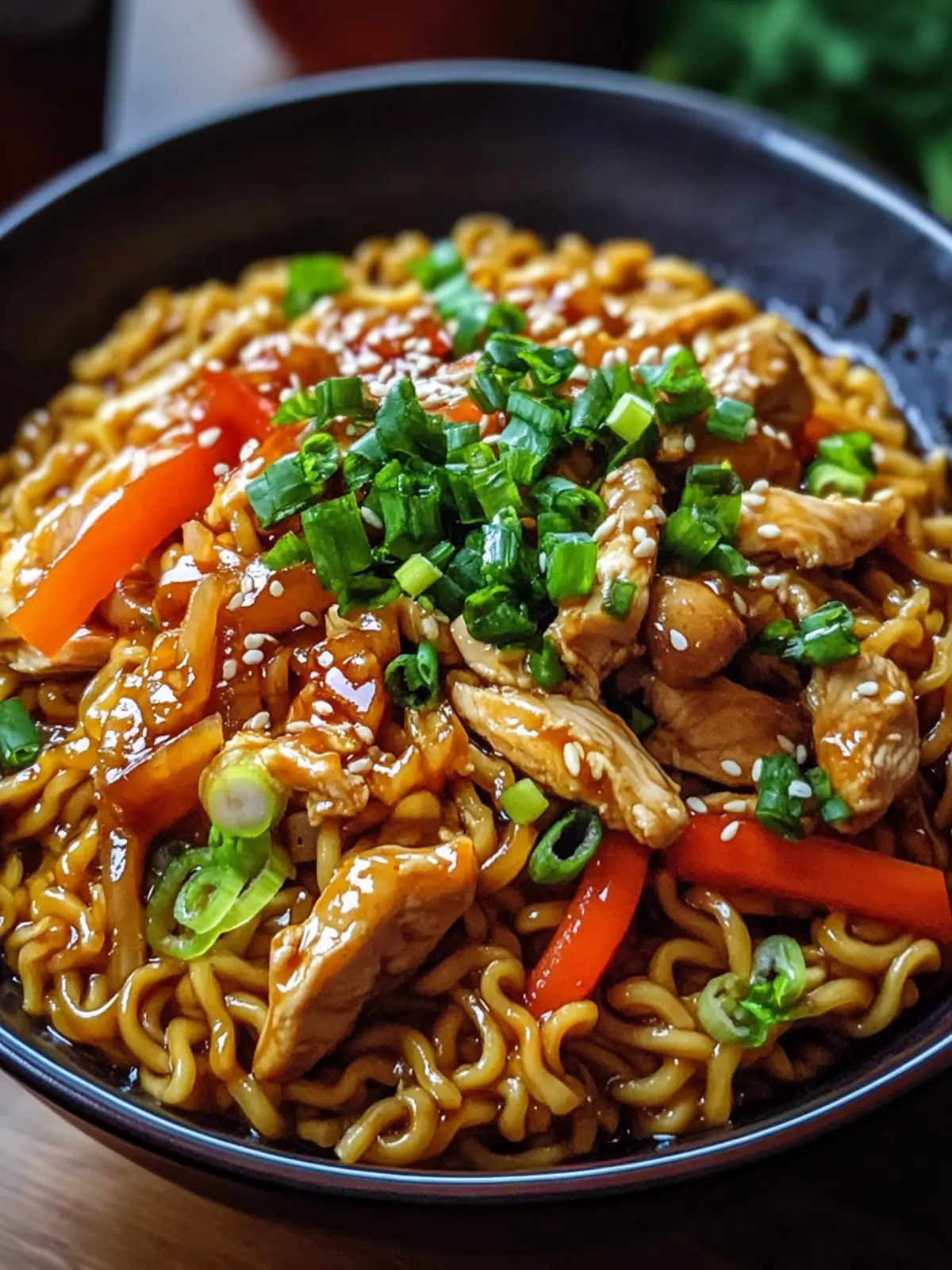 Schnelle aromatische Hähnchen Teriyaki Nudeln für Gourmets 2 Quick aromatic chicken teriyaki noodles for connoisseurs