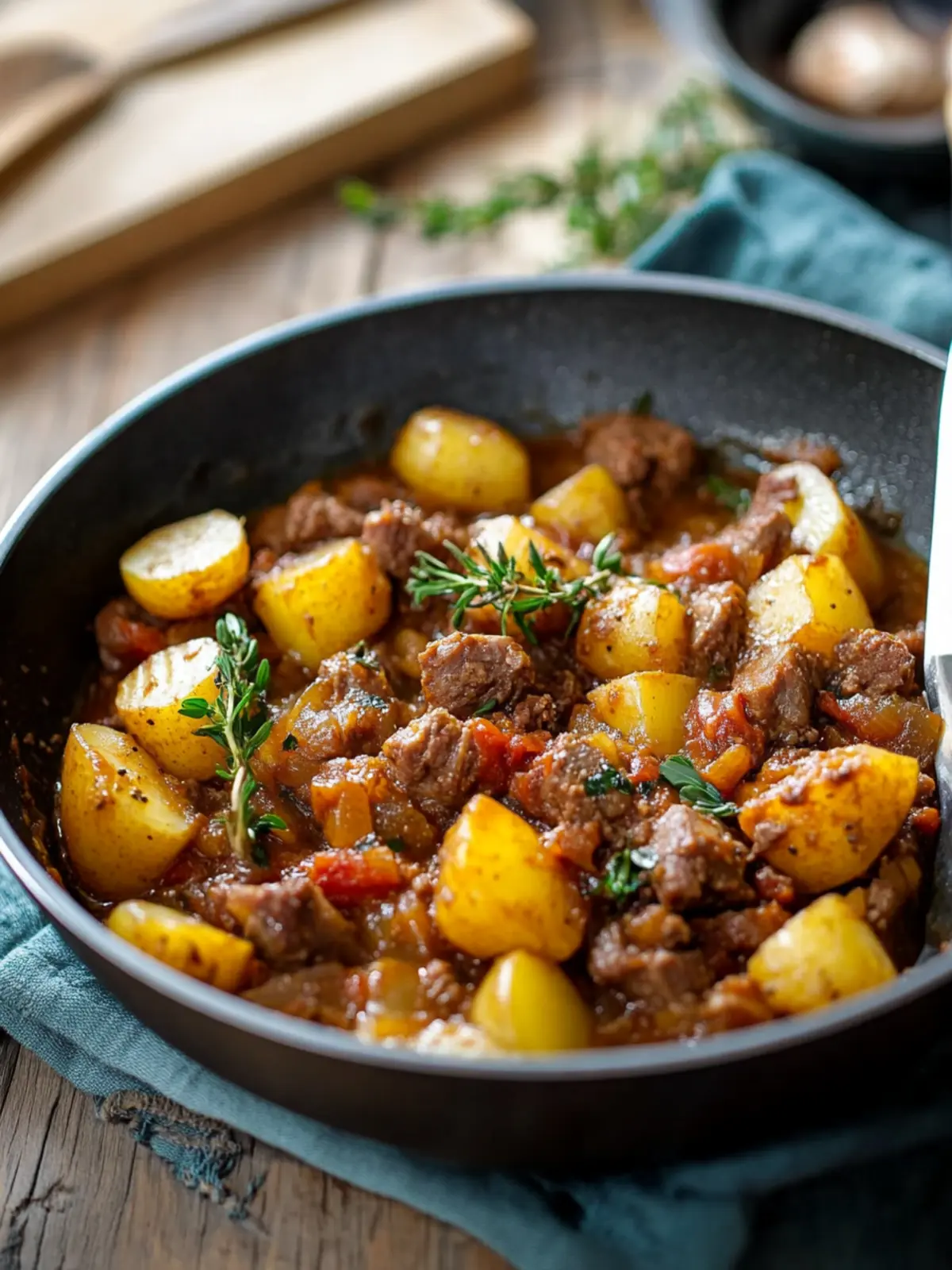 Bauernpfanne mit Hackfleisch: Schnelle Familienliebe mit Paprika 2 Bauernpfanne mit Hackfleisch, Kartoffeln und Paprika