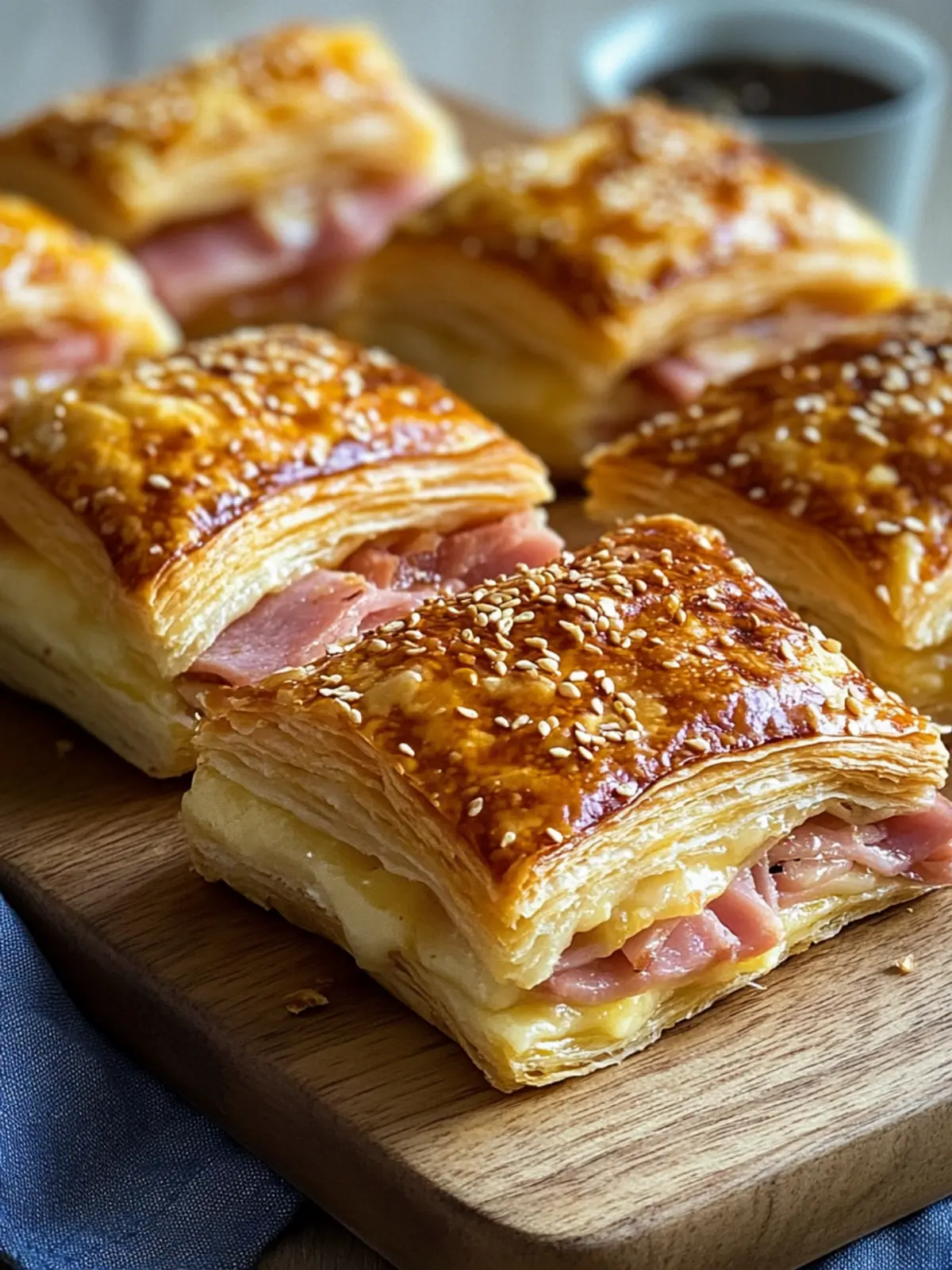 Köstliche Puffpteige mit Schinken und Käse für jeden Anlass 2 Puff pastry filled with ham and cheese