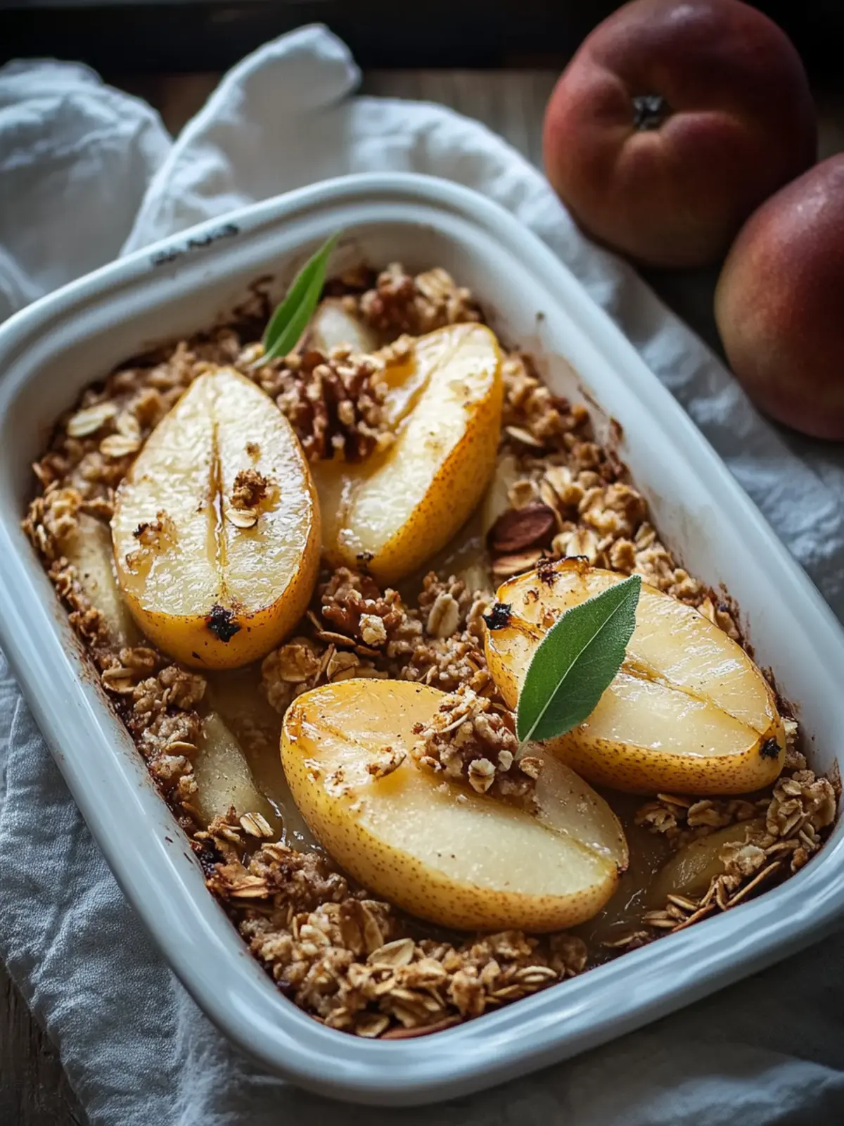 Baked Pears with Oats – Gesund und Köstlich für dein Frühstück 3 Baked pears with oats