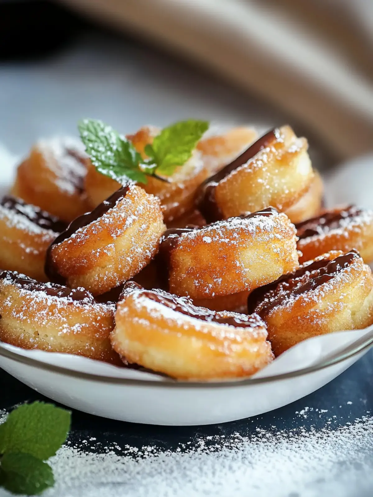 Mini Spanische Churro-Pfannkuchen Bissen für ein fluffiges Frühstück 4 Mini Spanische Churro-Pfannkuchen Bissen für Frühstück & Brunch