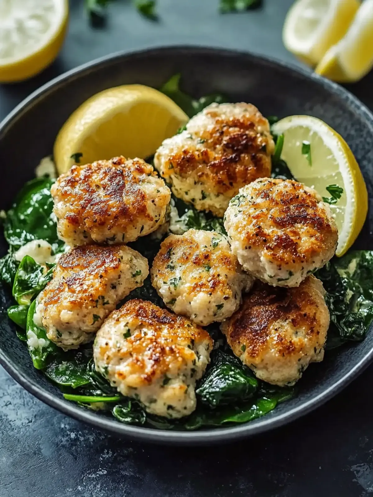 Low-Carb-Hühnchen-Spinat-Frikadellen für Gesunde Genussmomente 5 Low-Carb-Hühnchen-Spinat-Frikadellen