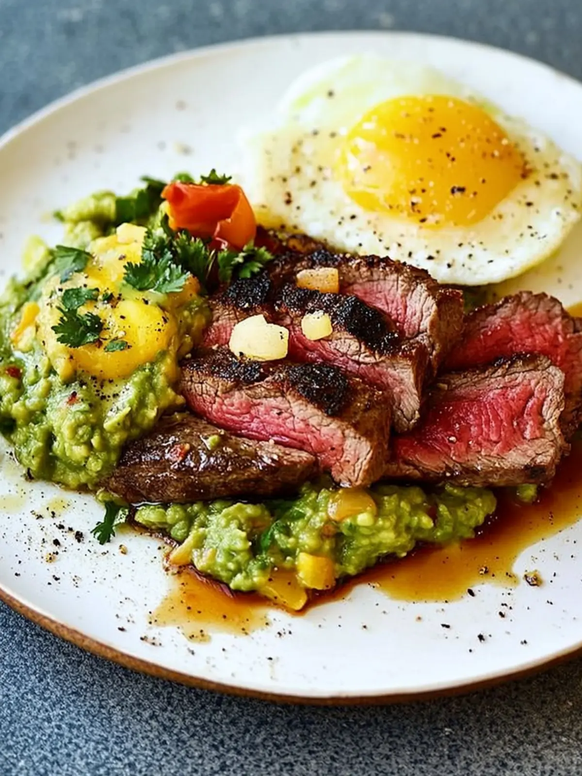 Frühstücksflanksteak und Eier mit Guacamole für einen Energiekick 5 Frühstücksflanksteak und Eier mit Guacamole