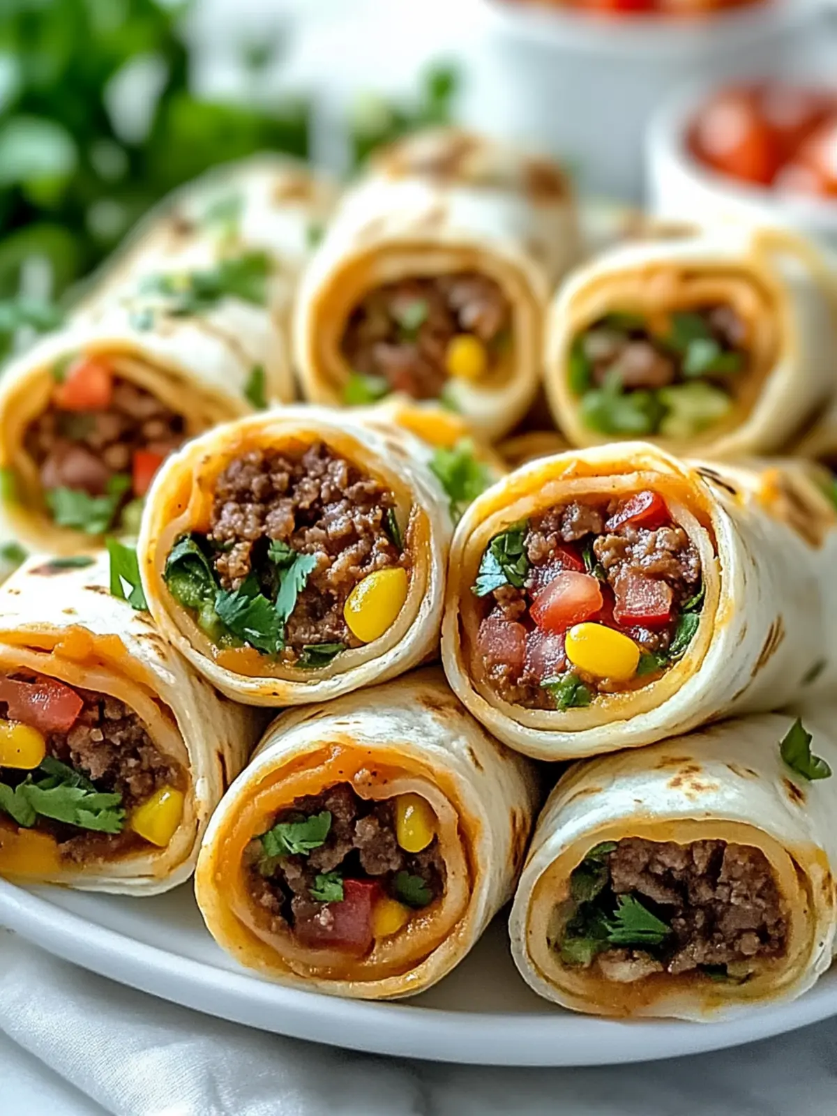 Leckere Taco Pinwheels für jeden Anlass: Schnelle Snack-Idee 4 Leckere Taco Pinwheels für jeden Anlass