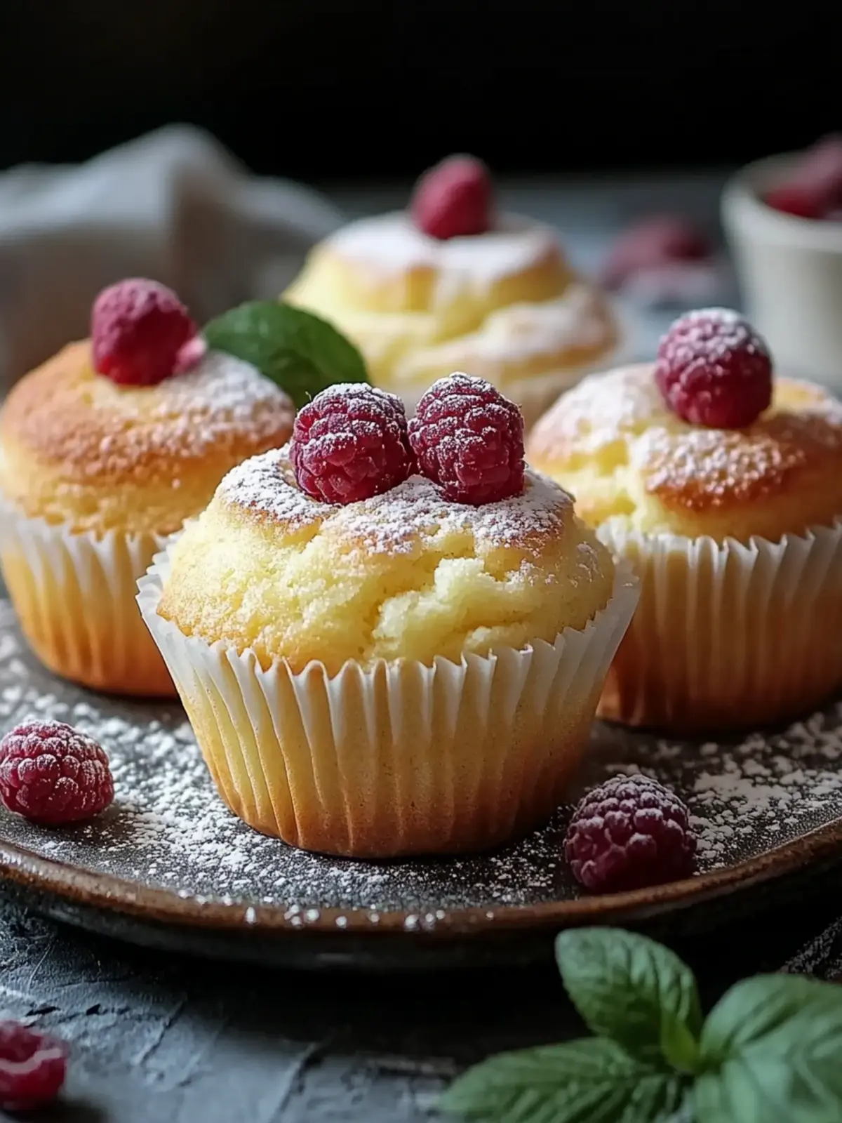 Muffins mit Quark und Vanillepudding – Einfach Himmlisch! 3 Muffins with quark and vanilla pudding
