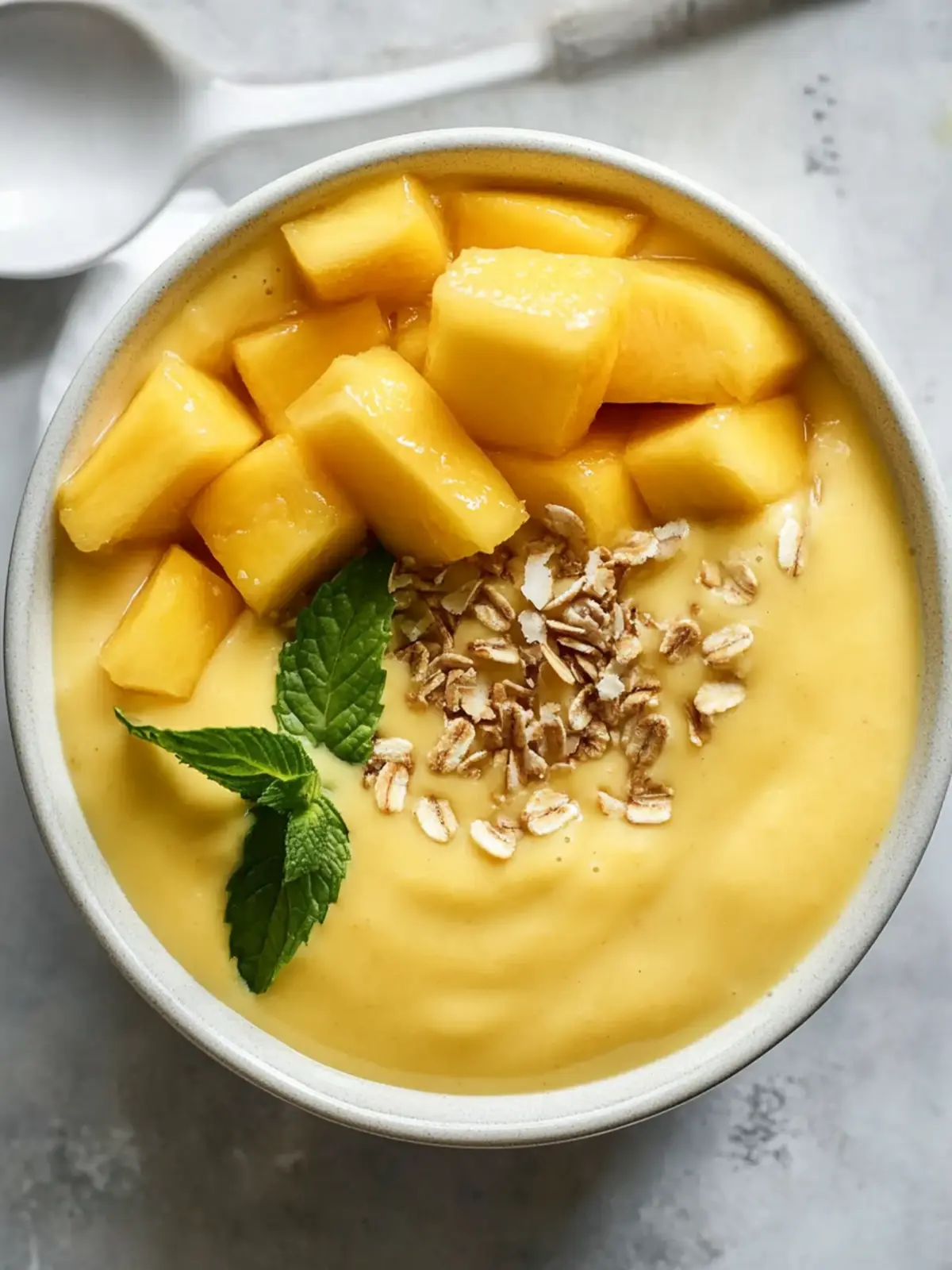 Mango-Ananas-Smoothie-Schüssel: Tropical Genuss zum Wohlfühlen 5 Mango Ananas Smoothie Schüssel