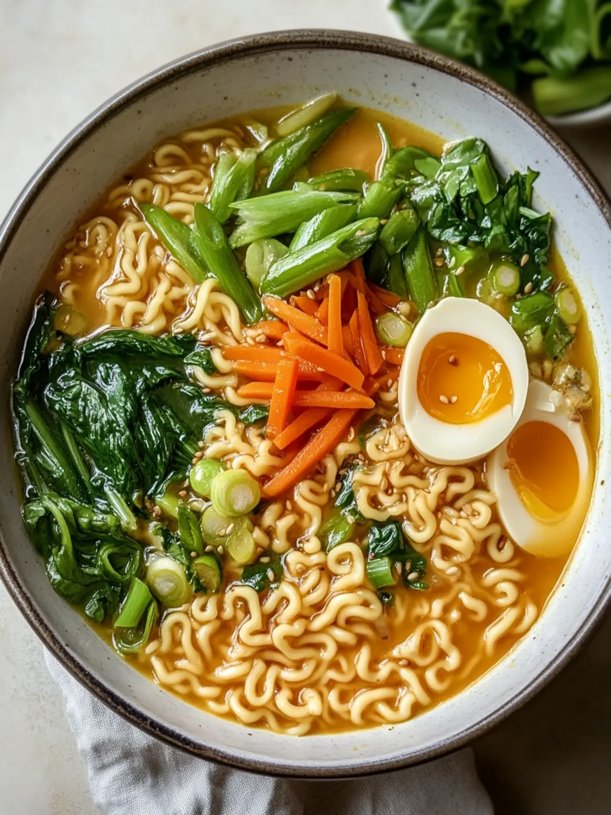 Genieß deine vegane Miso Erdnuss Ramen mit frischem Gemüse 5 Vegane Miso Erdnuss Ramen mit Gemüse