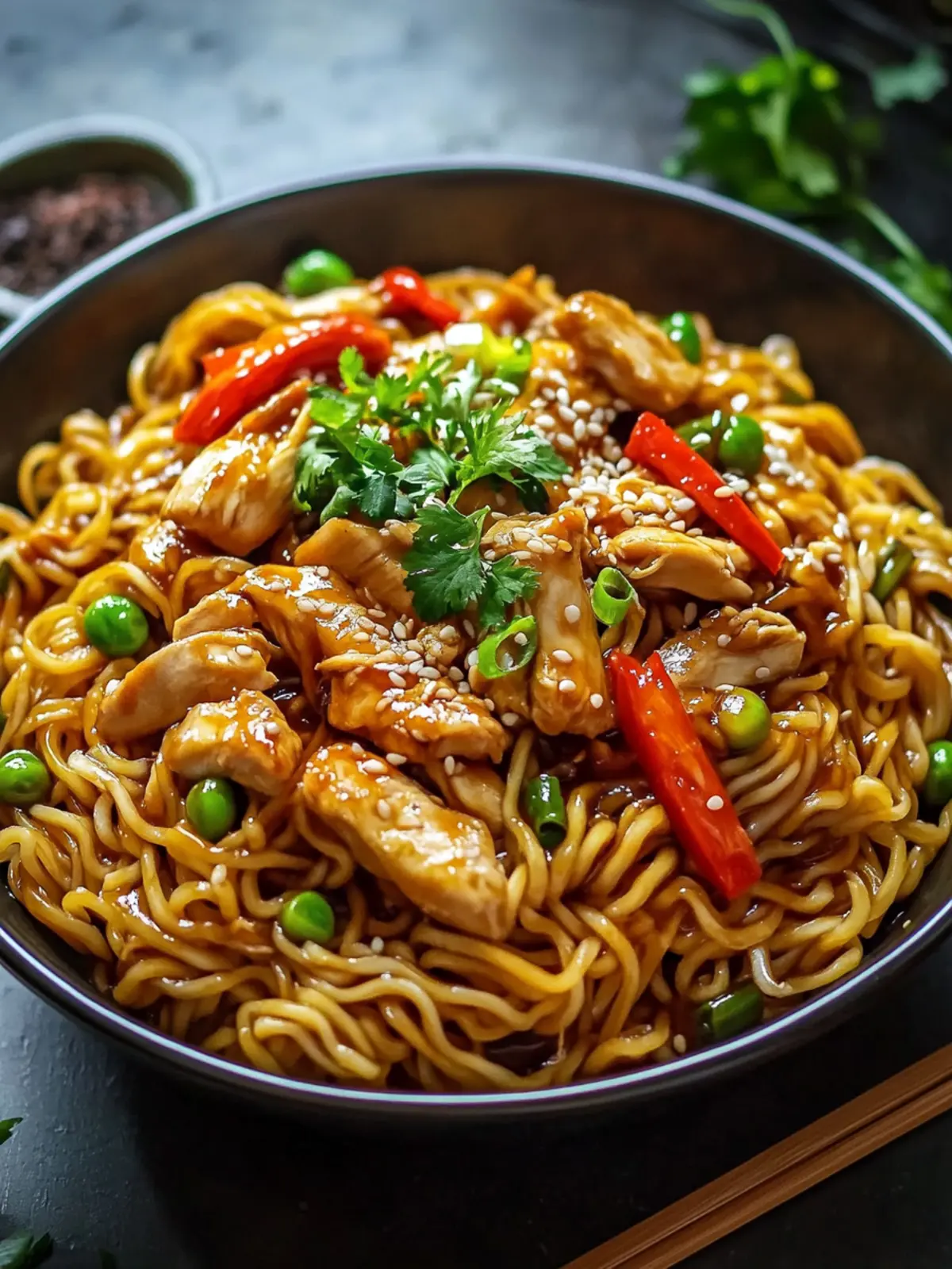 Schnelle aromatische Hähnchen Teriyaki Nudeln für Gourmets 5 Quick aromatic chicken teriyaki noodles for connoisseurs