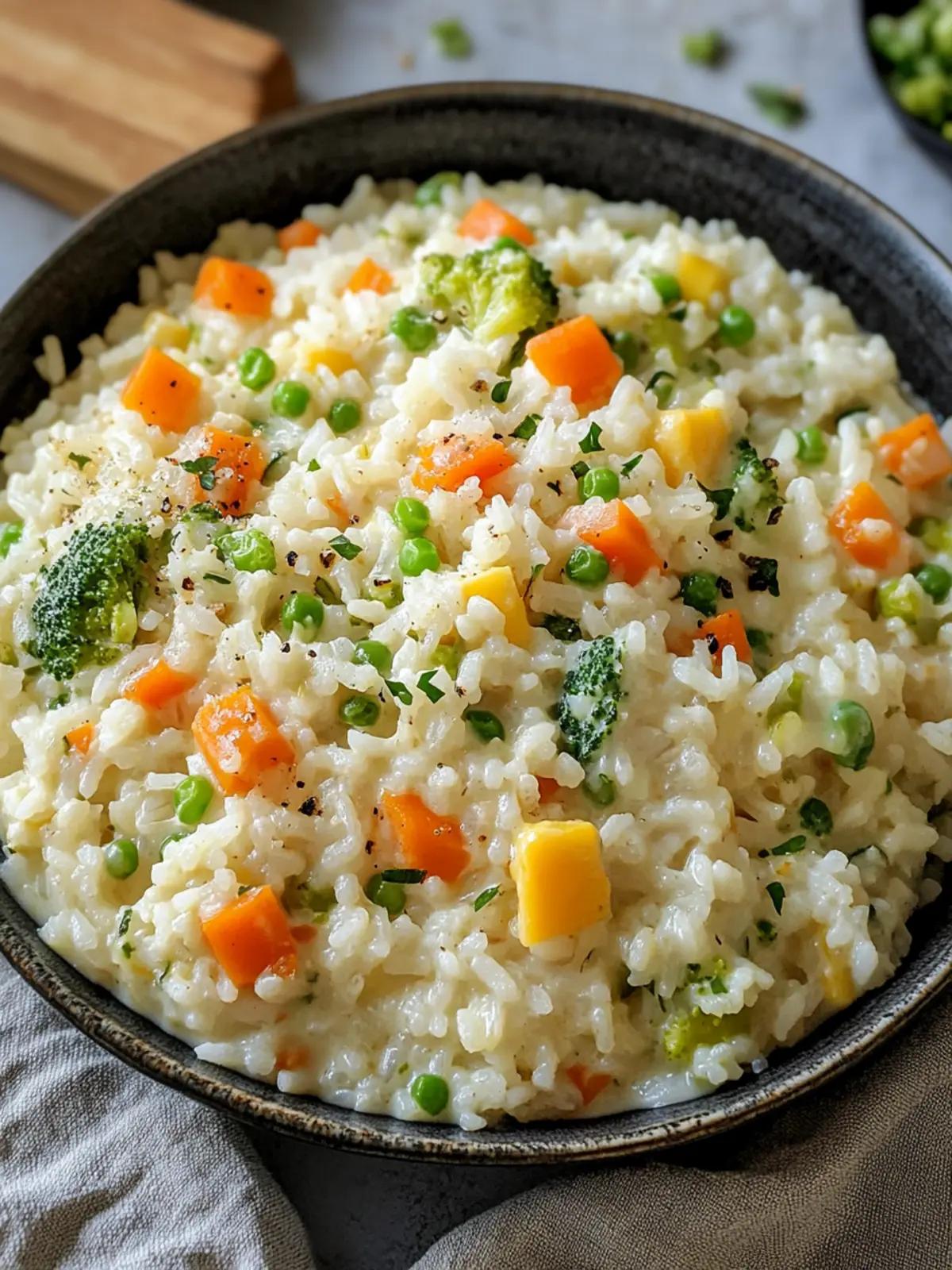 Reis mit Gemüse-Frischkäse-Sauce: Schnelle Wohlfühlküche 3 Reis mit Gemüse-Frischkäse-Sauce